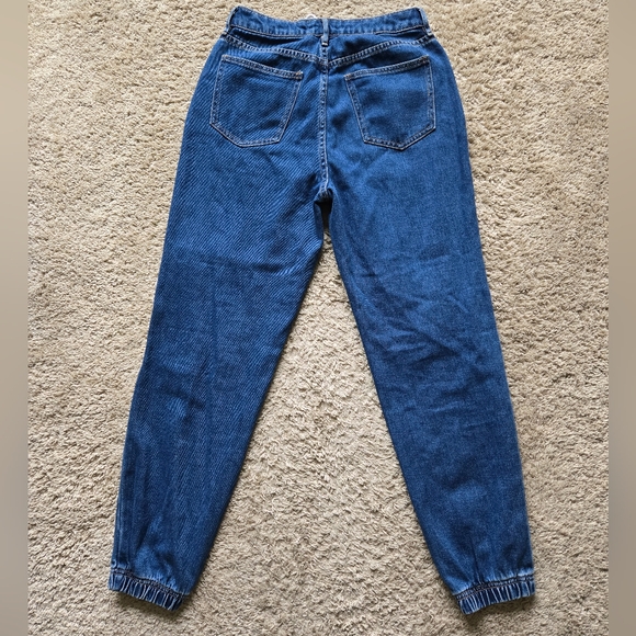 Pacsun blue jeans distressed jogger draw string womens 28 - Picture 3 of 10